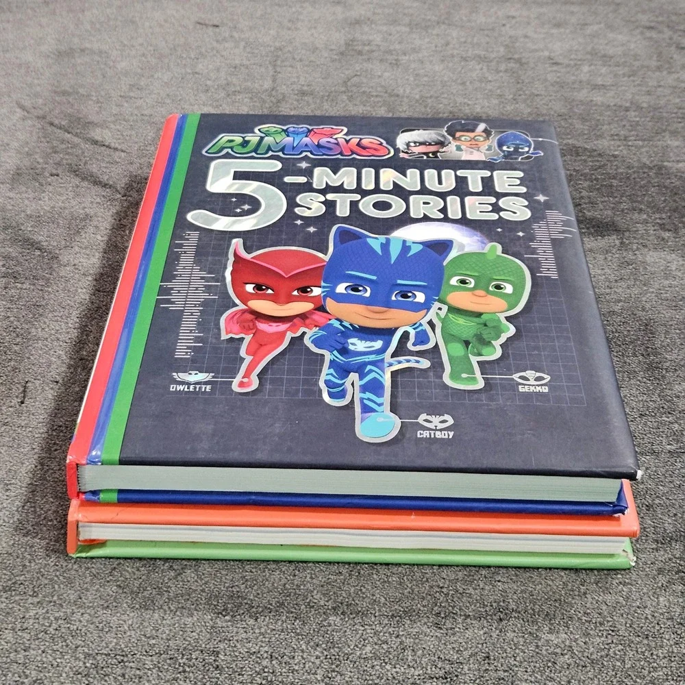 Lot of 2 5 Minute Pete the Cat Stories &‎ PJ Masks Stories Kids Bedtime Book Set